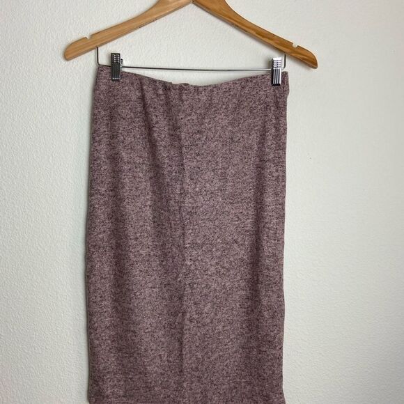 Heart & Hips Medium Two Tone Rose/Black Hacci Rib Short Classic Band Skirt - Picture 4 of 6